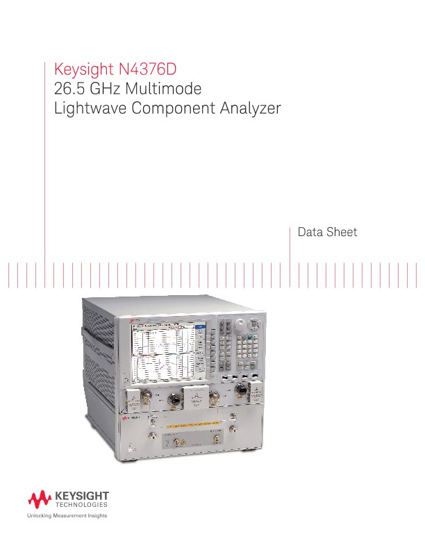 26.5 GHz Multimode Lightwave Component Analyzer | Keysight